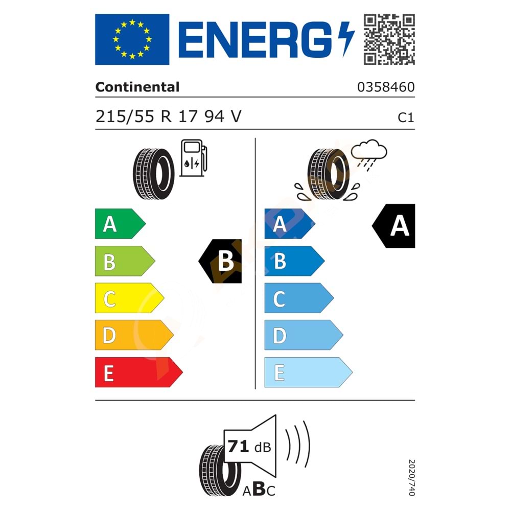 215/55/17 94V CPC 6 CONTİNENTAL