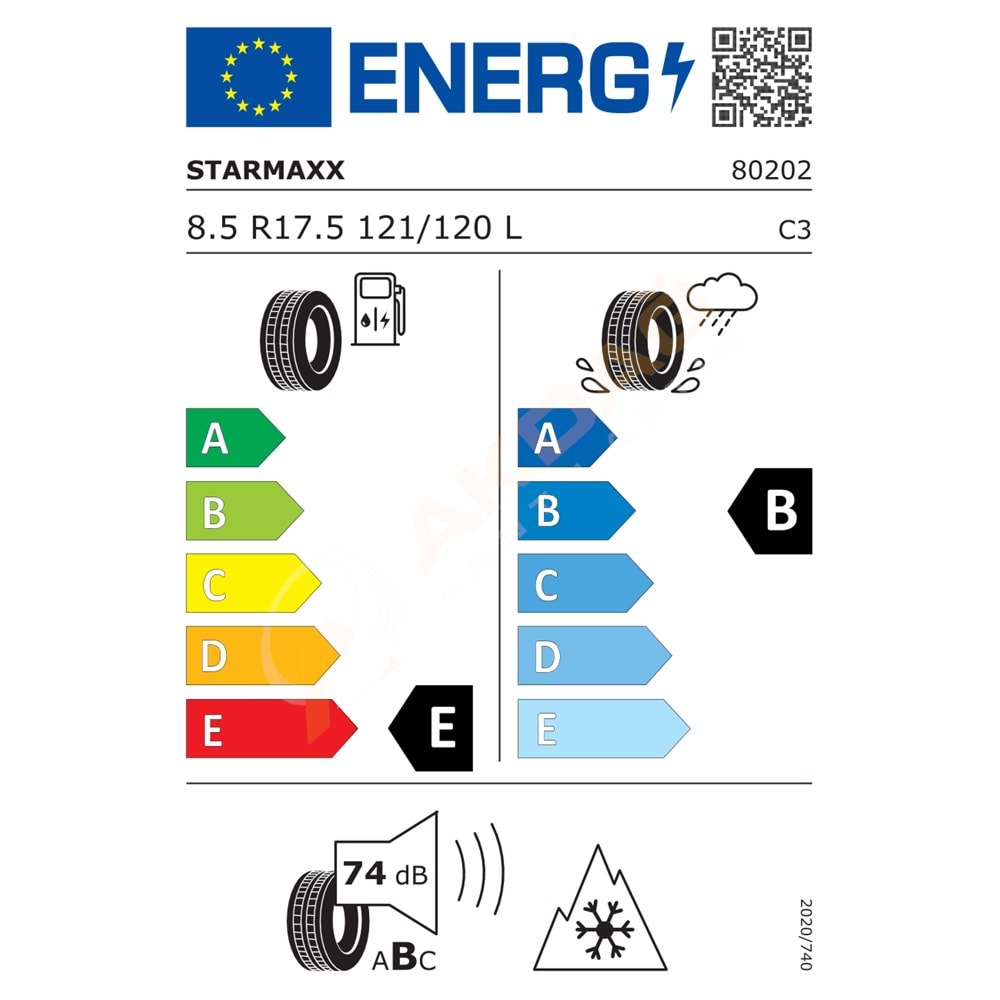8,5R 17,5 DZ300 121/120L 12PR KIŞ (ÇEKER) STARMAXX
