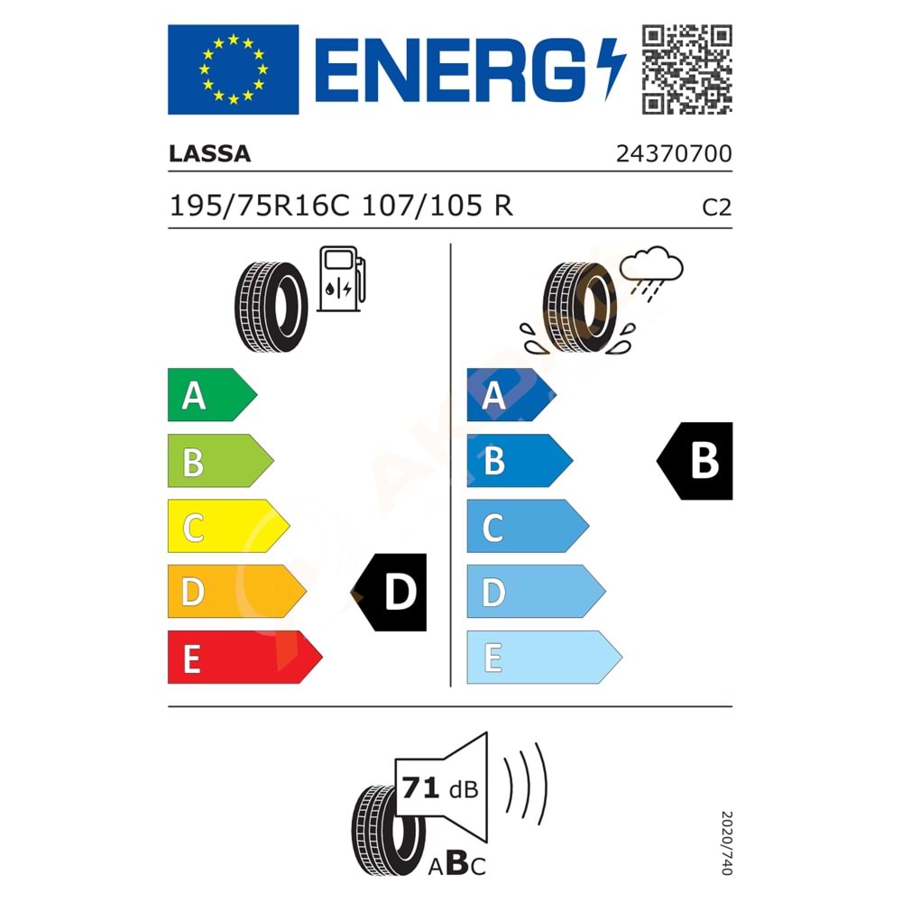 195/75/16C TRANSWAY 2 107/105R 8PR LASSA