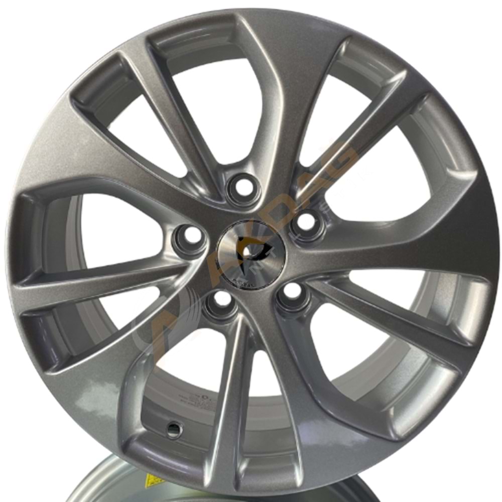 15X6 JANT BK 5957 5X108 ET40 60.1 SILVER