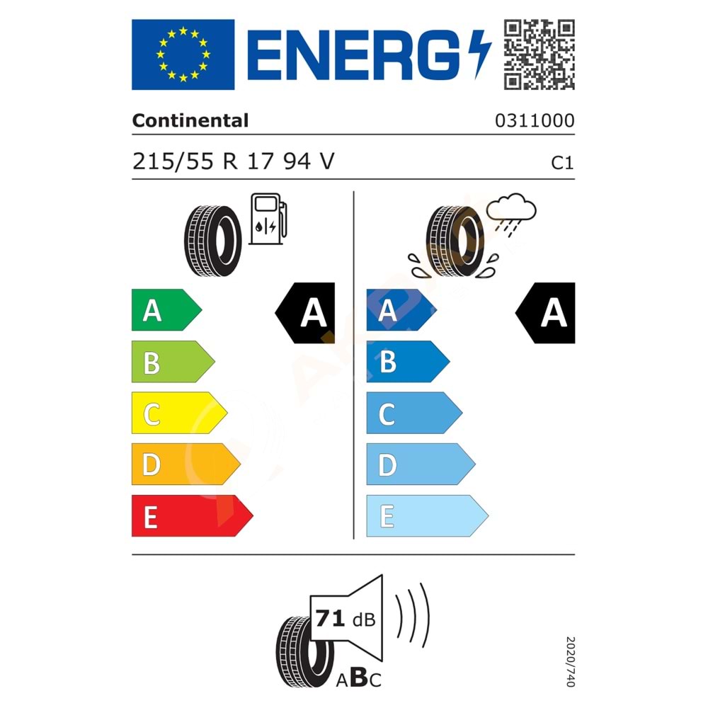 215/55/17 94V CEC 6 AO CONTİNENTAL