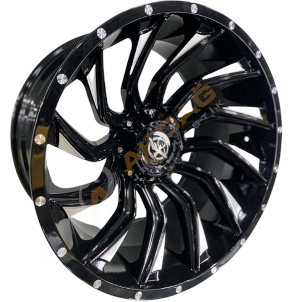 22X12 JANT R1W 221208 6X139,7 ET44 110 BLACK MİLLİNG