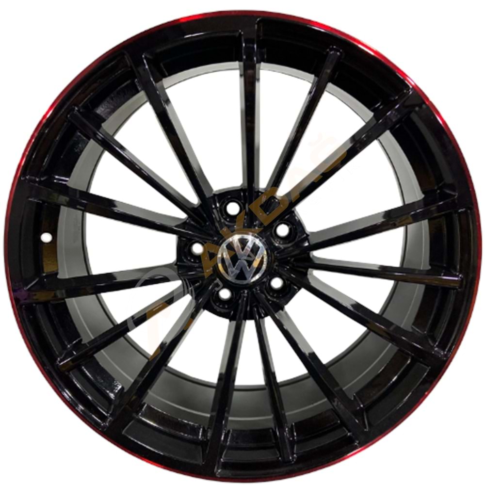 19X8,0 JANT BK 5937 5X112 ET45 57,1 BLACK RED LİP