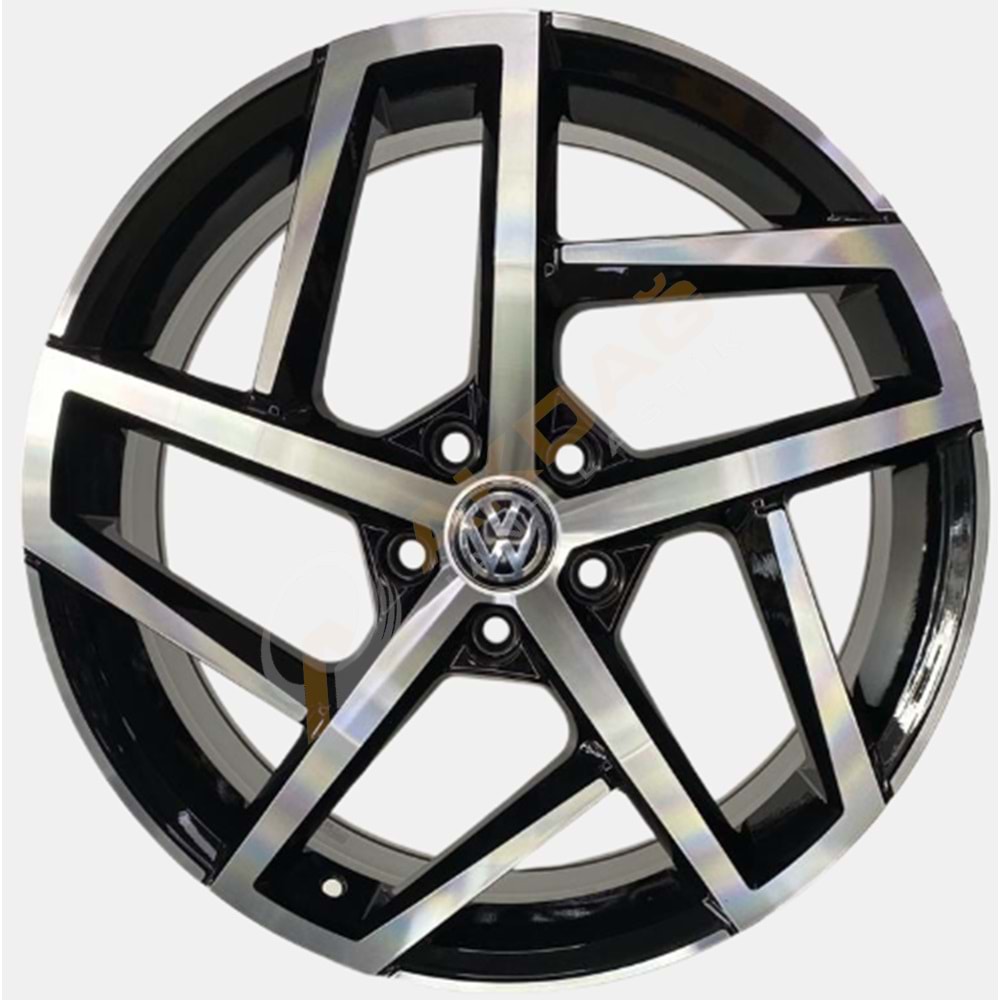 15X6,5 JANT BK 5717 5X100 ET35-57,1 BLACK MACHİNED