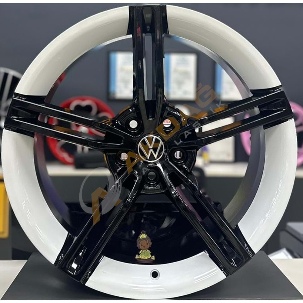 19X8,5 JANT RC 1186 5X108 ET40 73,1 BLACK/WHİTE TAYCAN JANT