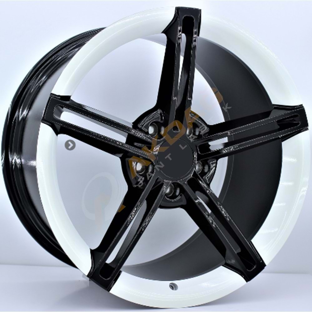 19X8,5 JANT BKYS 1178 5X112 ET35 66,5 BLACK WHİTE TAYCAN İTHAL