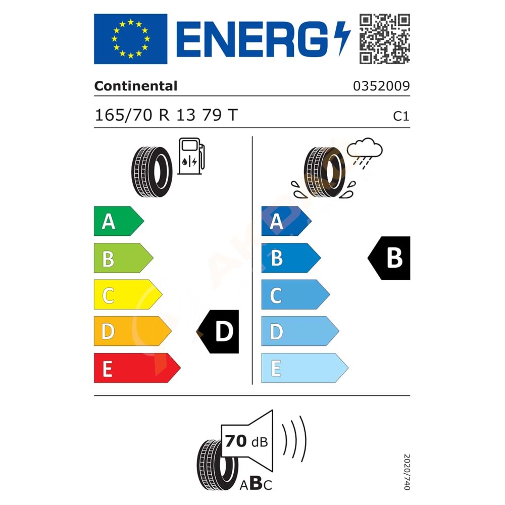 165/70/13 79T CEC 3 CONTİNENTAL