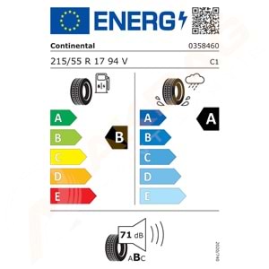 215/55/17 94V CPC 6 CONTİNENTAL