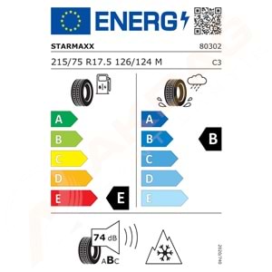 215/75/17,5 126/124M 12PR DZ300 (ÇEKER) KIŞ STARMAXX