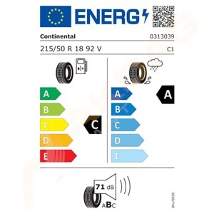 215/50/18 92V FR CPC 7 CONTİNENTAL