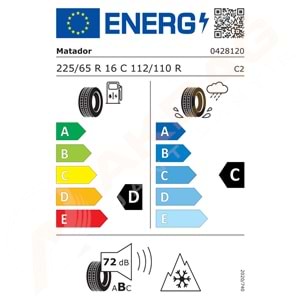 225/65/16C 112/110R 8PR NORDİCCA VAN KIŞ MATADOR