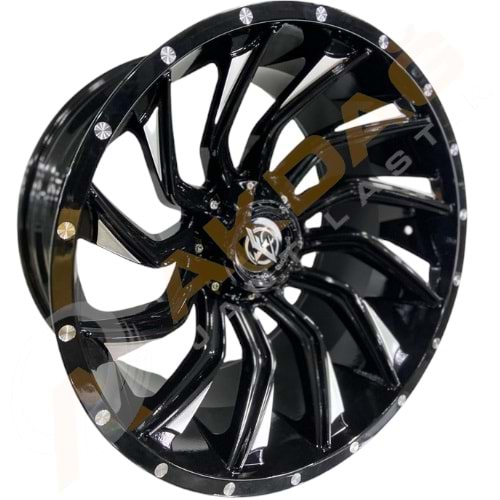 22X12 JANT R1W 221208 6X139,7 ET-44 - 110 BLACK MILLING