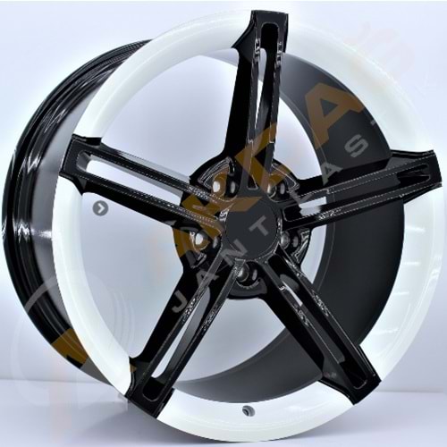 19X8,5 JANT BKYS 1178 5X112 ET35 66,5 BLACK WHİTE TAYCAN İTHAL