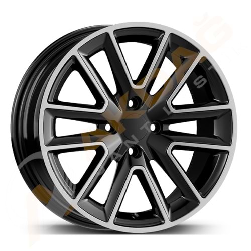 16X6.5 JANT FD 16274 4X100 ET37 67.1 GLOSS BLACK DİAMOND