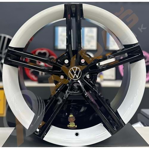 18X8 JANT RC 1186 5X108 ET40 73,1 BLACK/WHİTE TAYCAN JANT